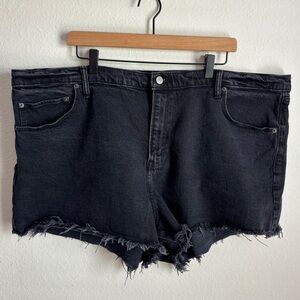 Abercrombie & Fitch The 90s Relaxed Cutoff High Rise Jean Short Black Size 36/22